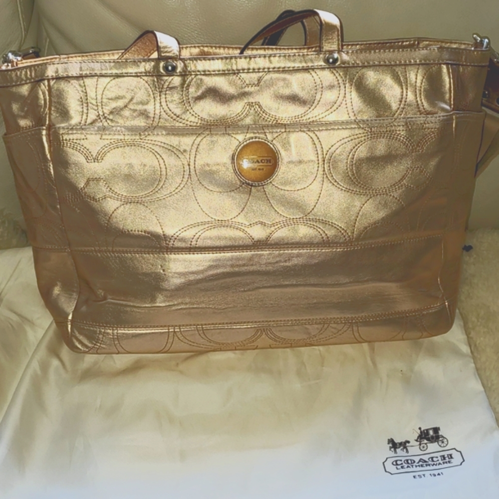 Coach Gold Tote Bag